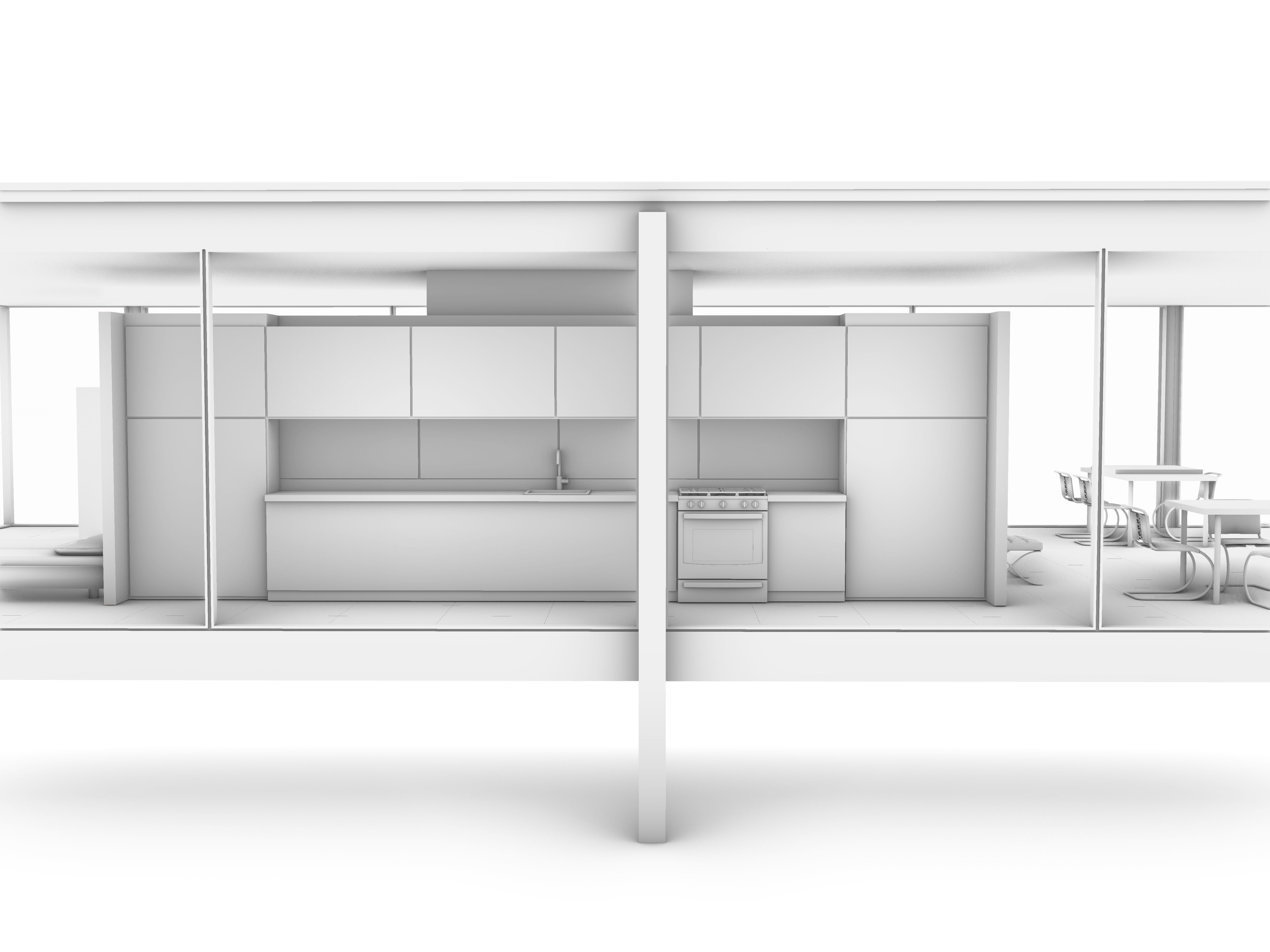 Farnsworth House - Mies van der Rohe 3D model_6