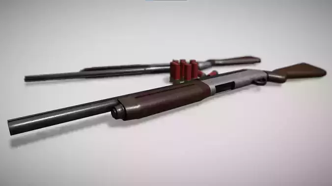 Ornate semi-auto shotgun