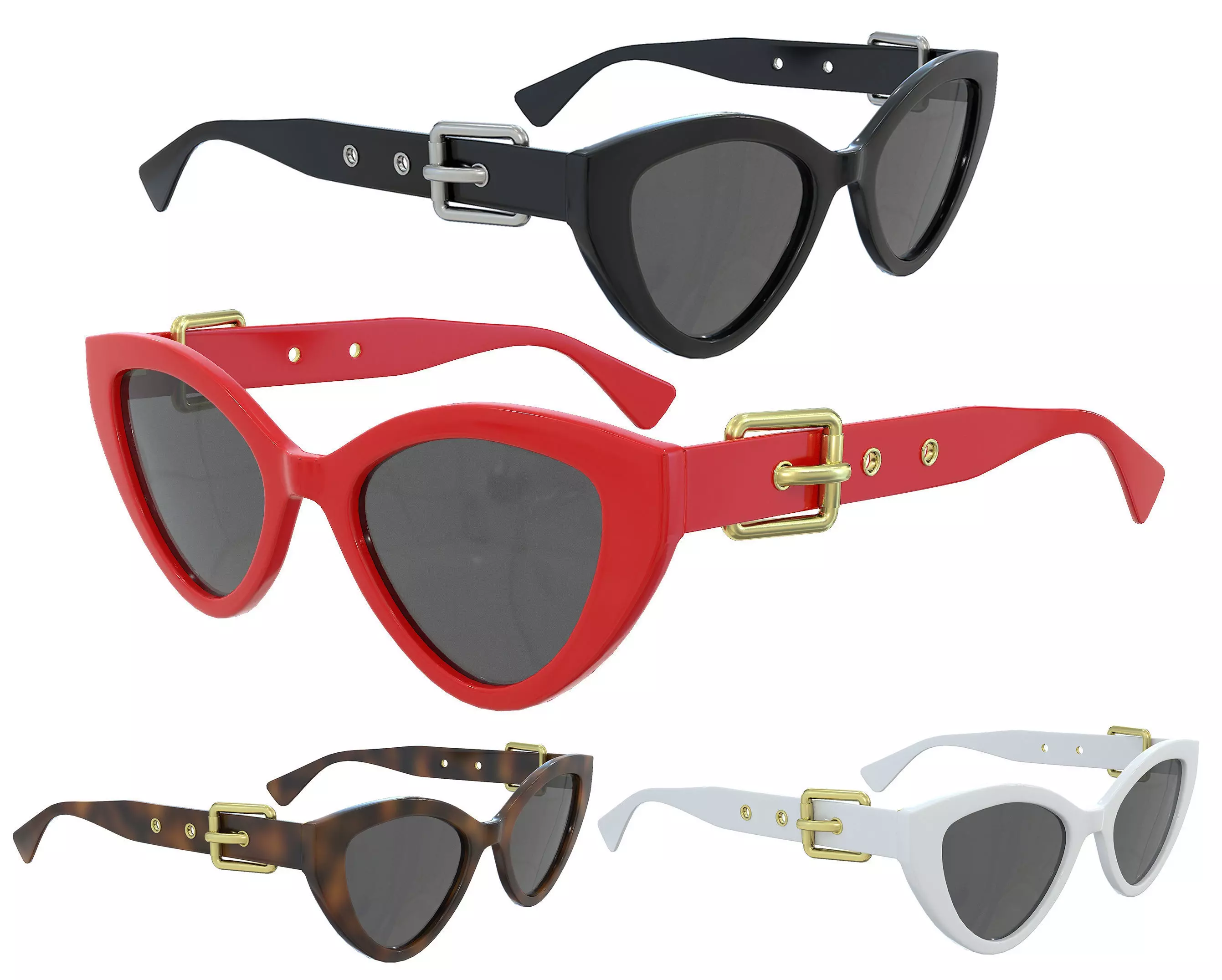 Moschino Buckle Sunglasses Moschino Womens Buckle Sunglasses - Walmart.com main image 2