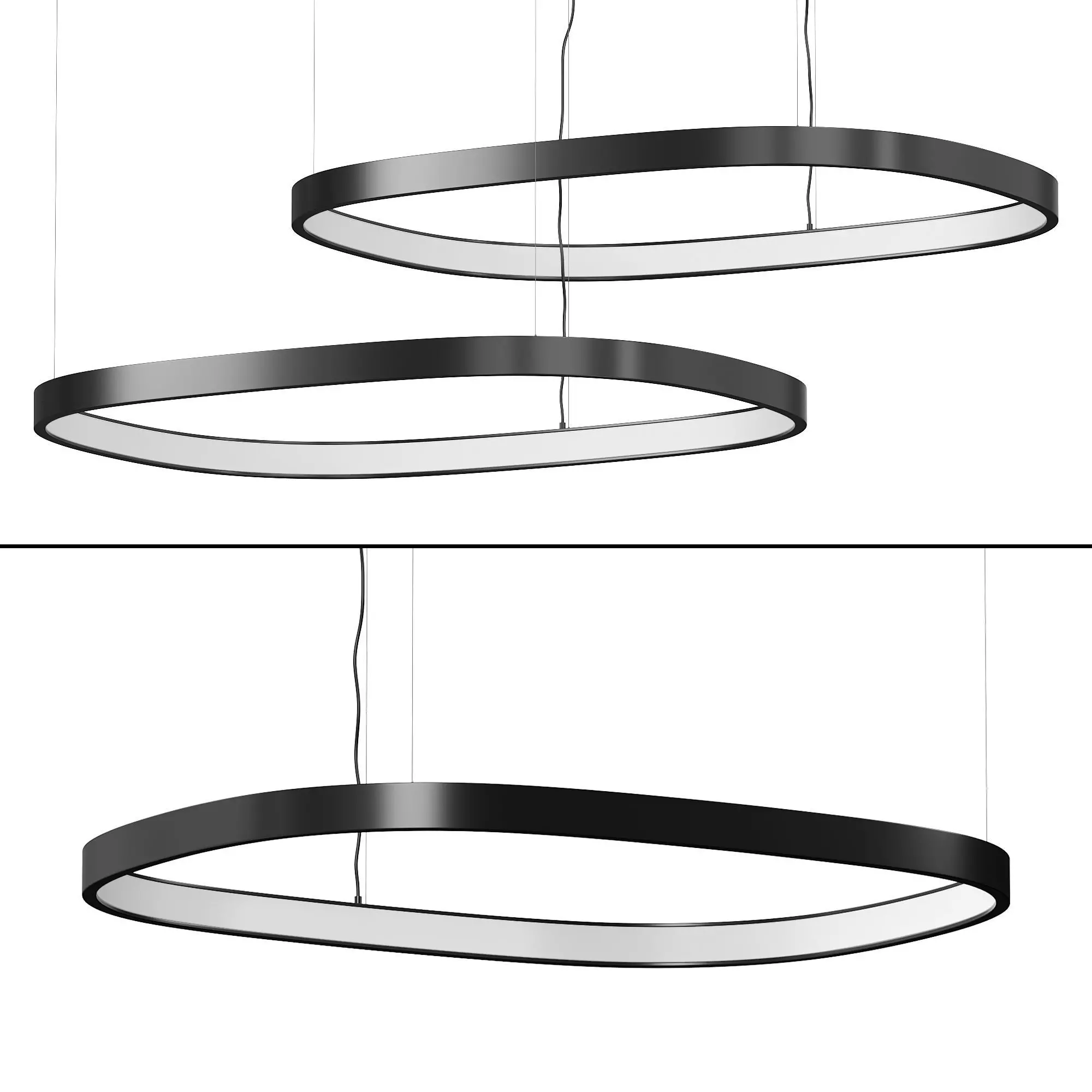 LED ring pendant lamp 3D model_0