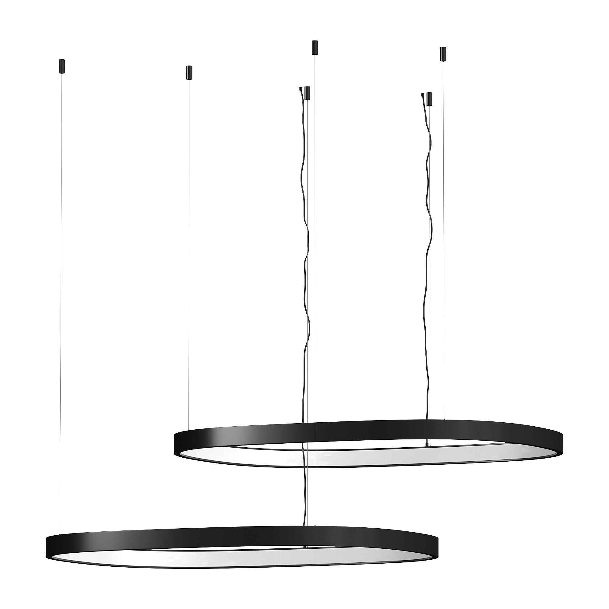 LED ring pendant lamp 3D model_1