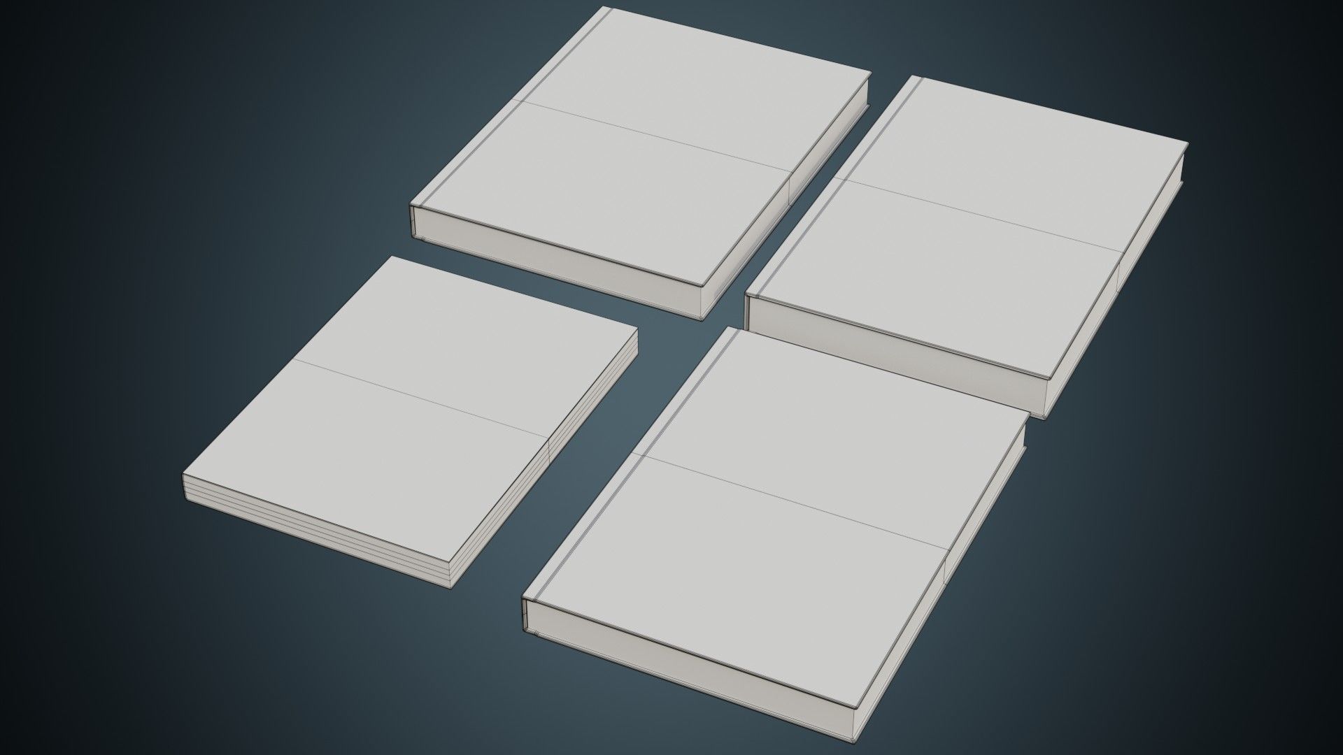 Medical Books 1 Basic Low-poly 3D model_5