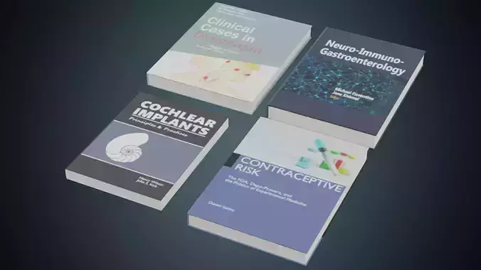 Medical Books 1 Basic Low-poly 3D model