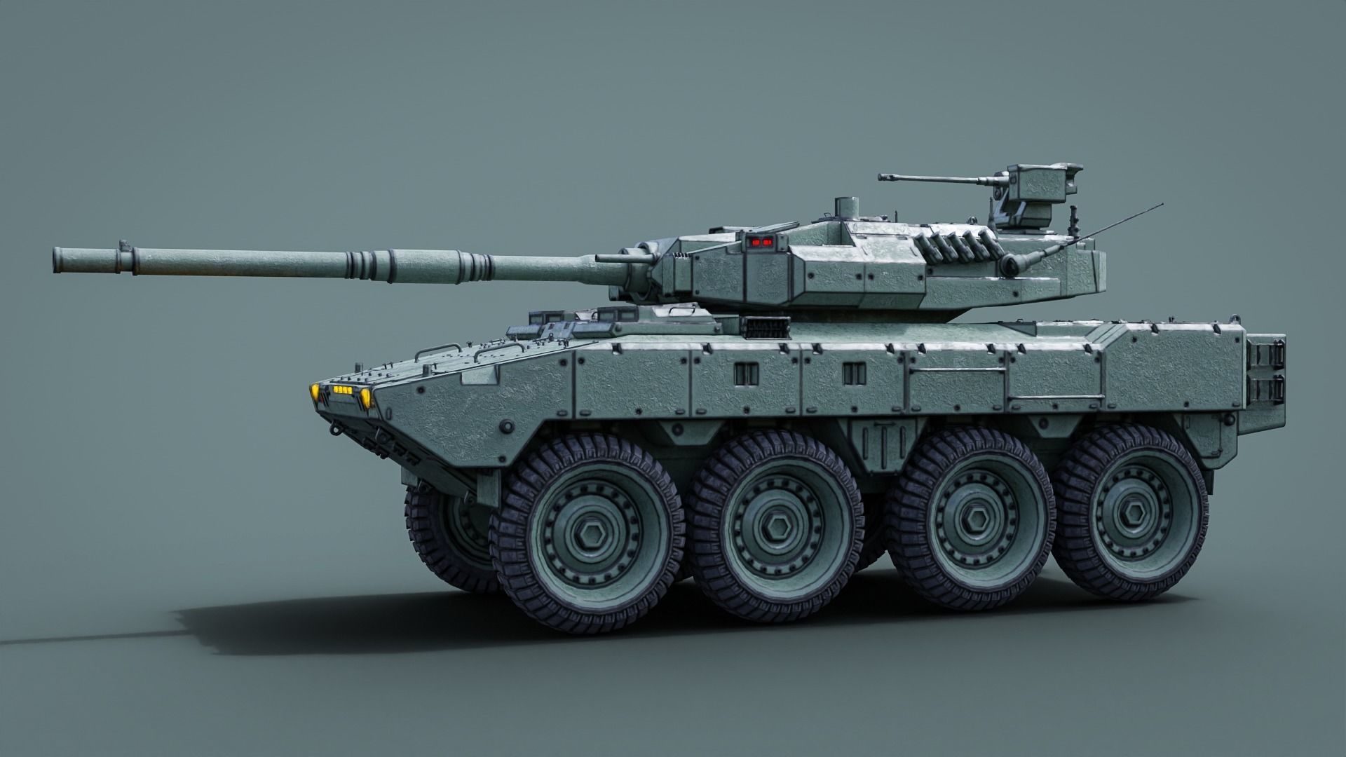 Tank destroyer Machine  Vehicle Low-poly 3D model_15