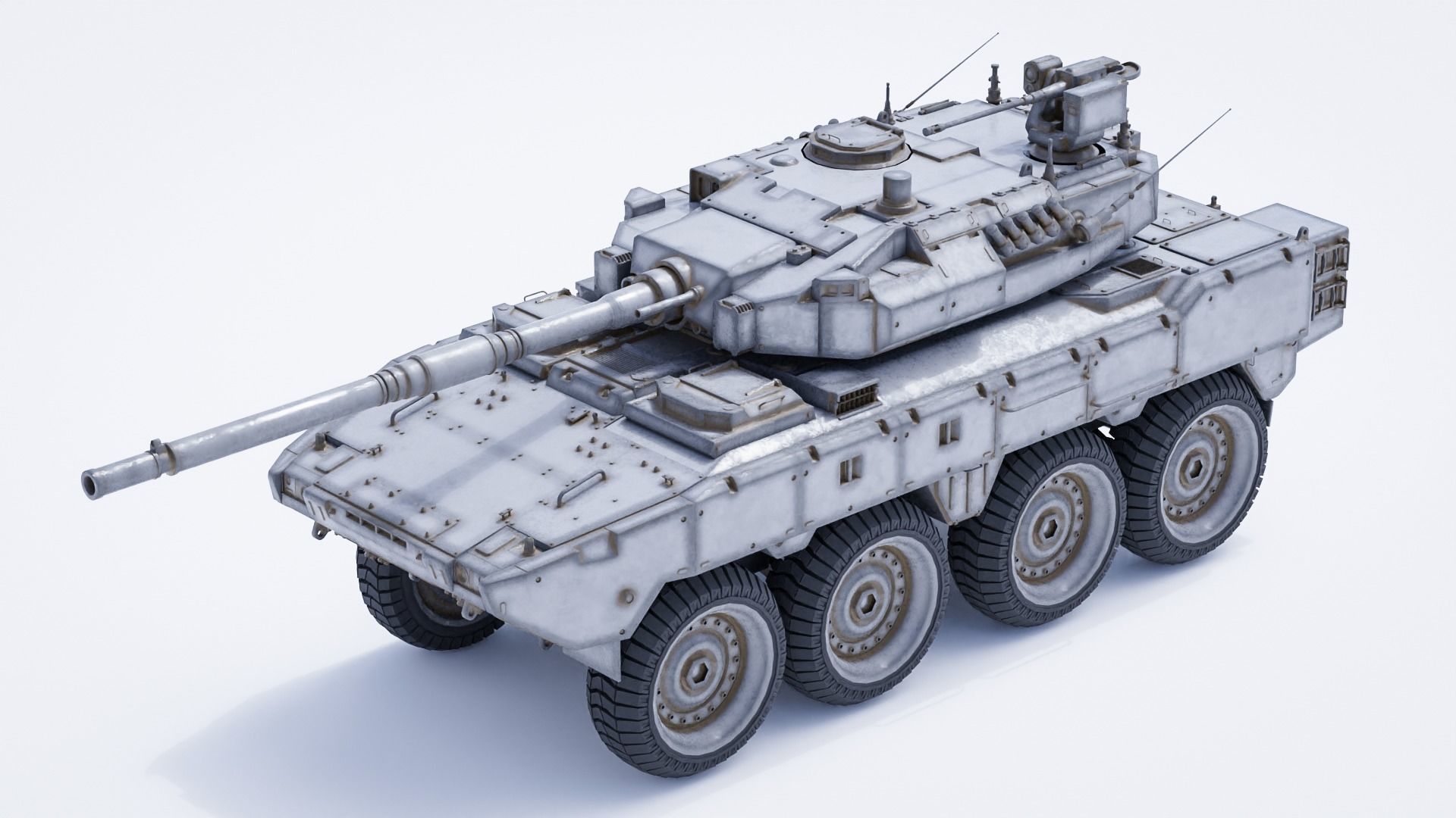 Tank destroyer Machine  Vehicle Low-poly 3D model_20