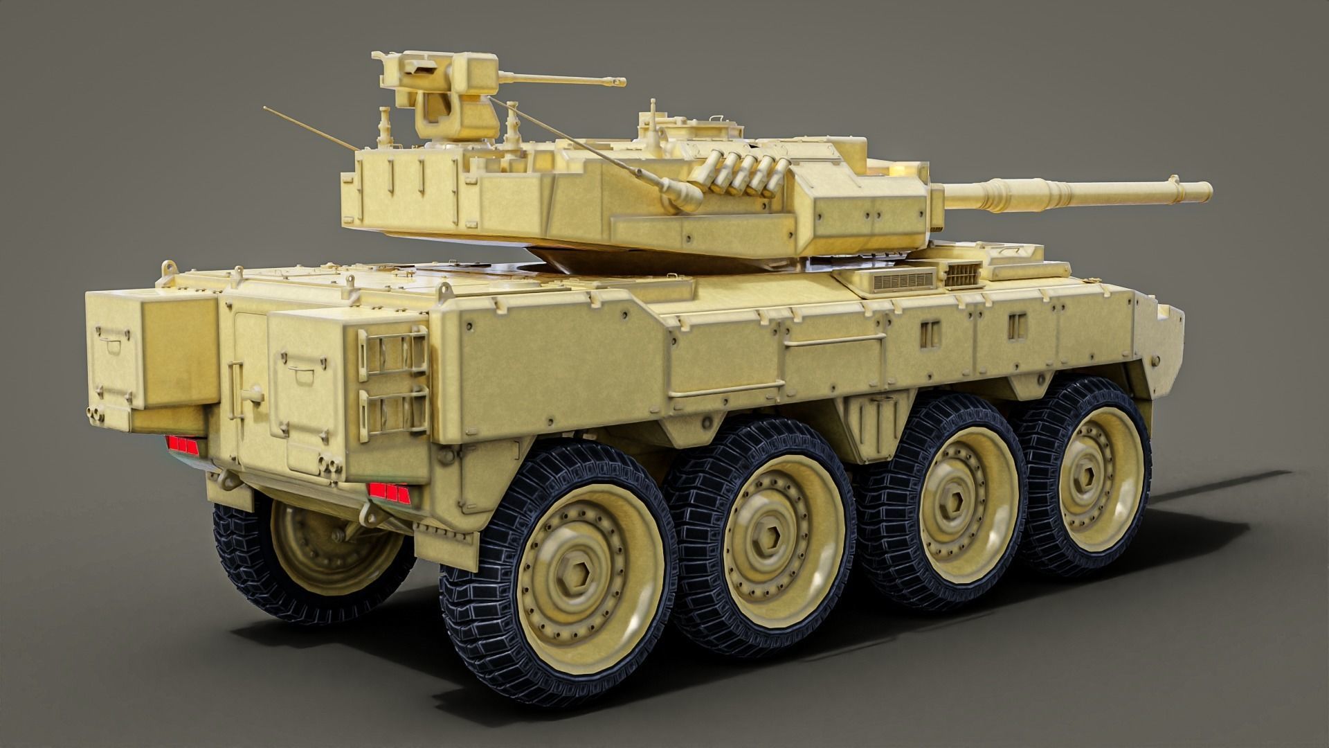 Tank destroyer Machine  Vehicle Low-poly 3D model_12