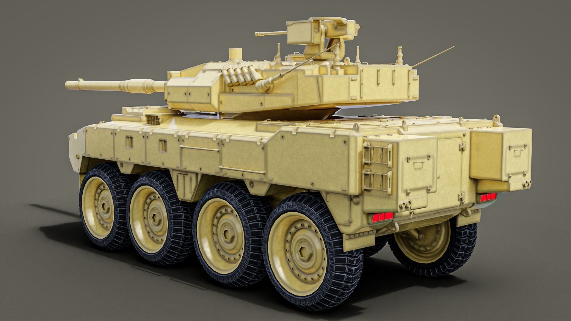 Tank destroyer Machine  Vehicle Low-poly 3D model_10