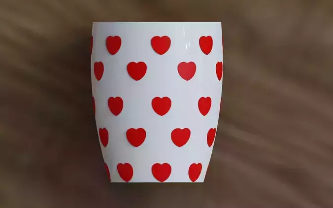Love flower pot or vase 3D print model