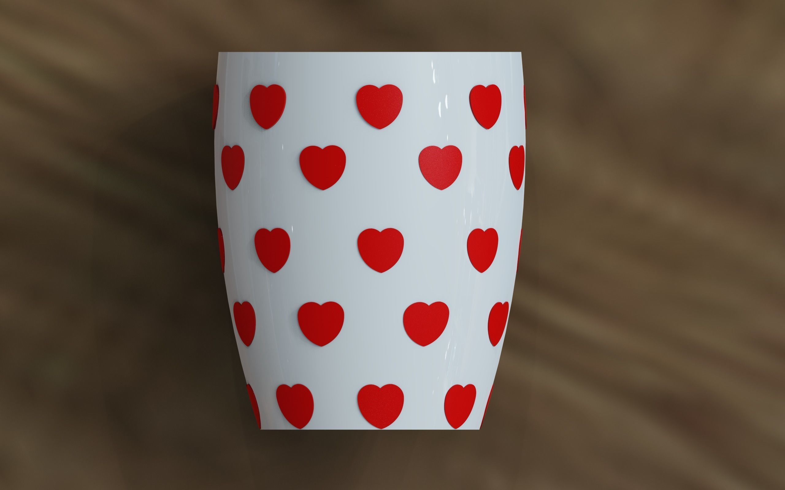 Love flower pot or vase 3D print model_1