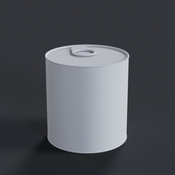 Rusted Cans Set Low-poly 3D model_5