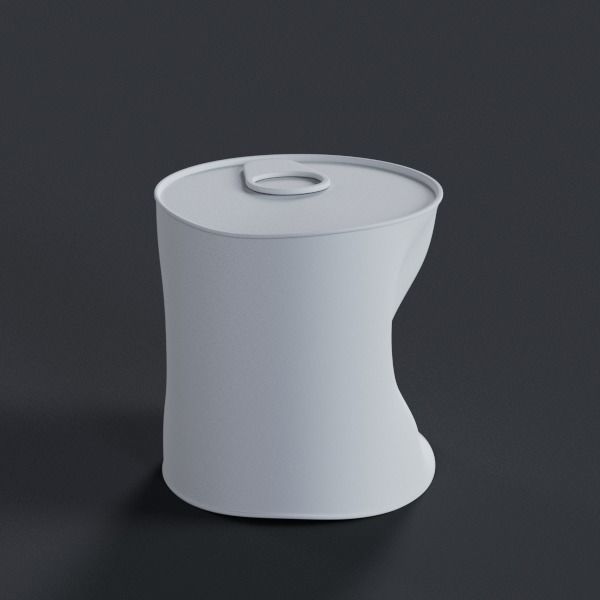 Rusted Cans Set Low-poly 3D model_4