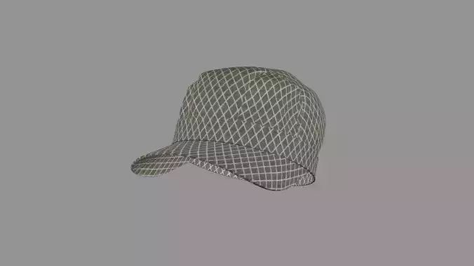 Basic Cap Hat Grid Low-poly