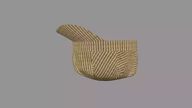 Basic Cap Plaid Hat Low-poly 