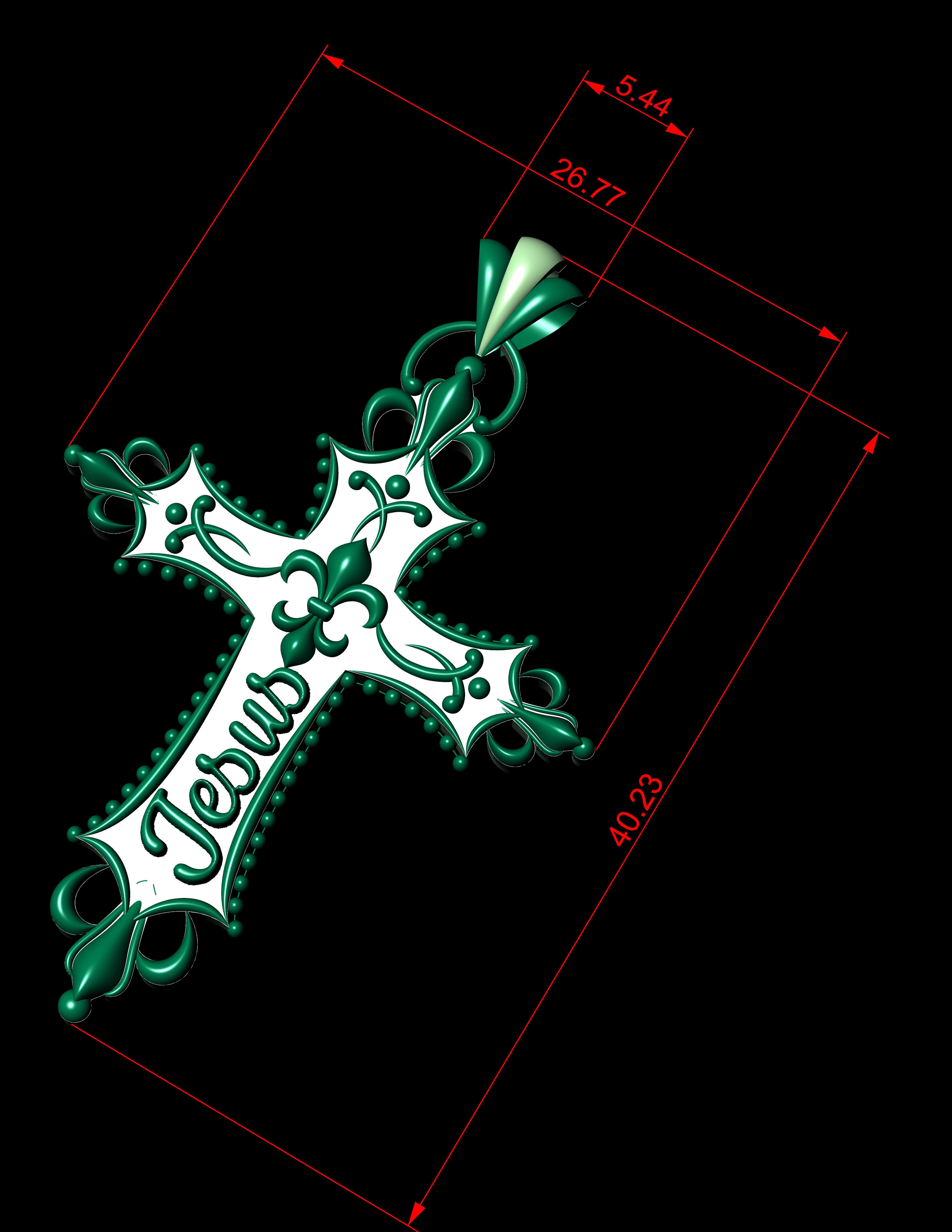 The Most Antique And Beautiful Christian Cross 3D print model_7