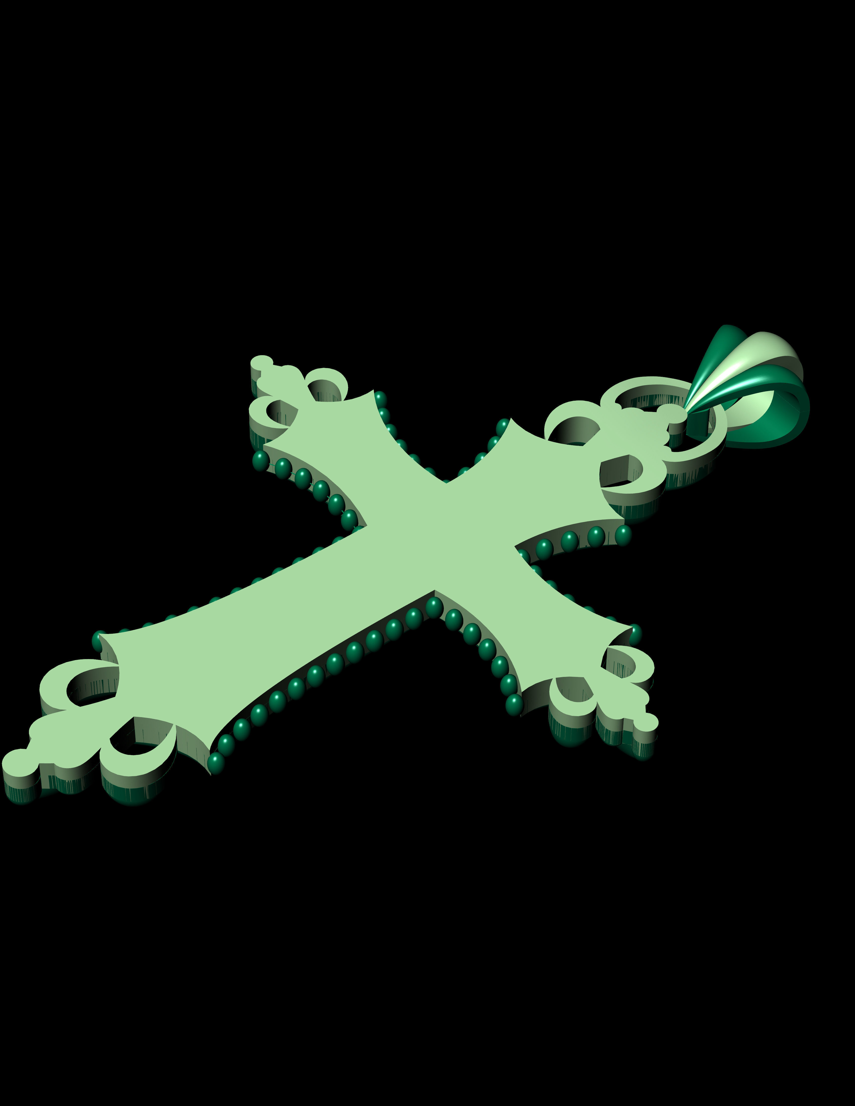 The Most Antique And Beautiful Christian Cross 3D print model_9