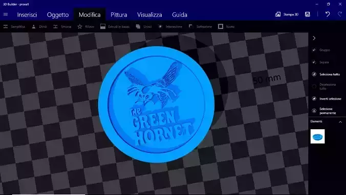 The Green Hornet 3d logo nameplate 3D print model