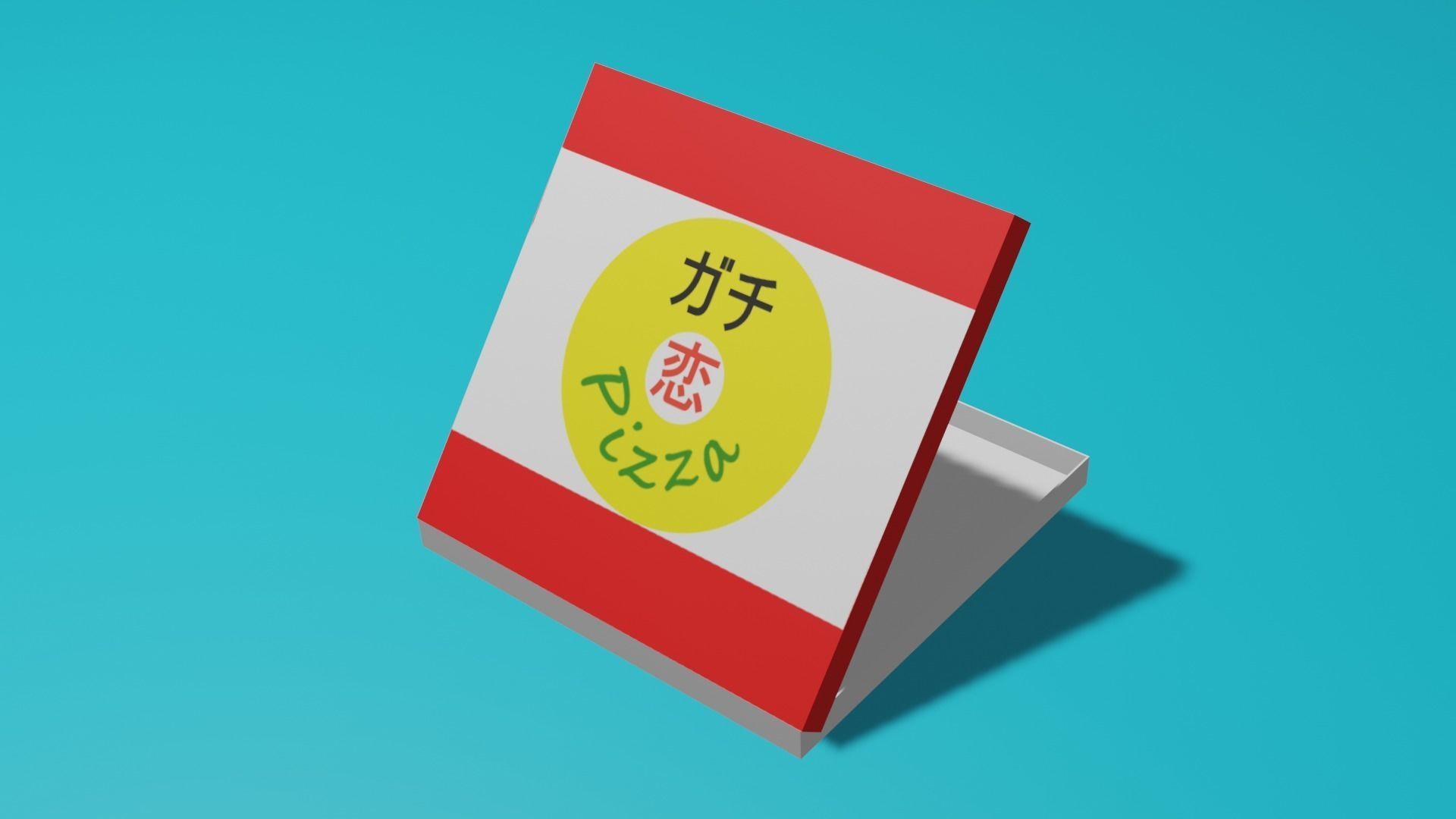 Lowpoly Pizza Low-poly 3D model_3