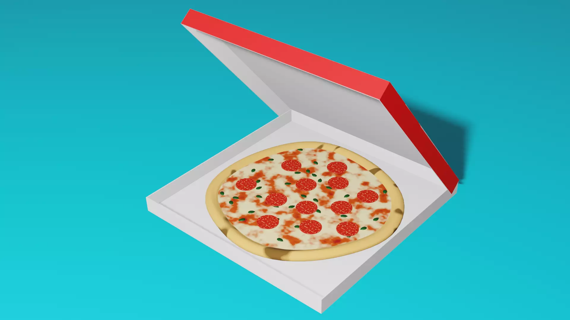 Lowpoly Pizza Low-poly 3D model_0