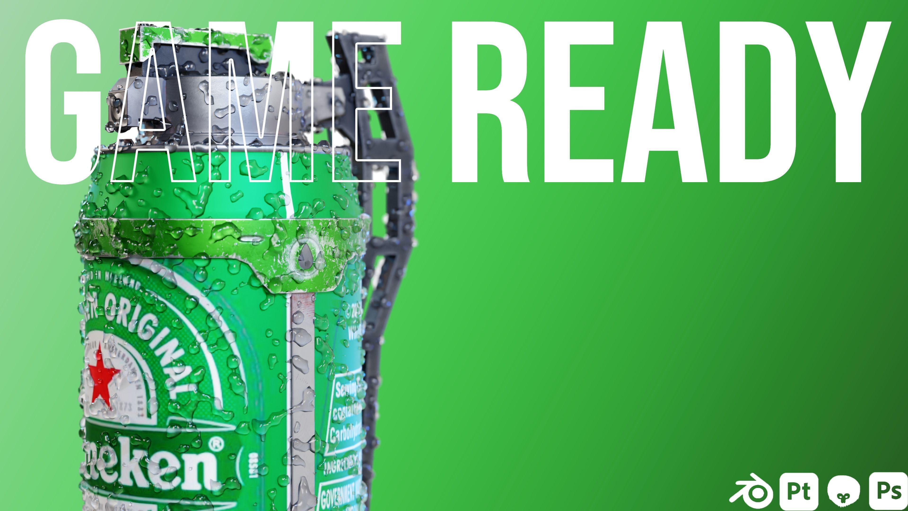 Grenade cans Low-poly 3D model_8