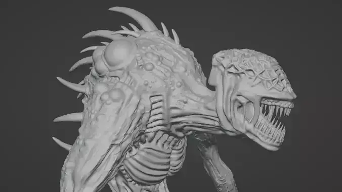 Mutant monster High poly 