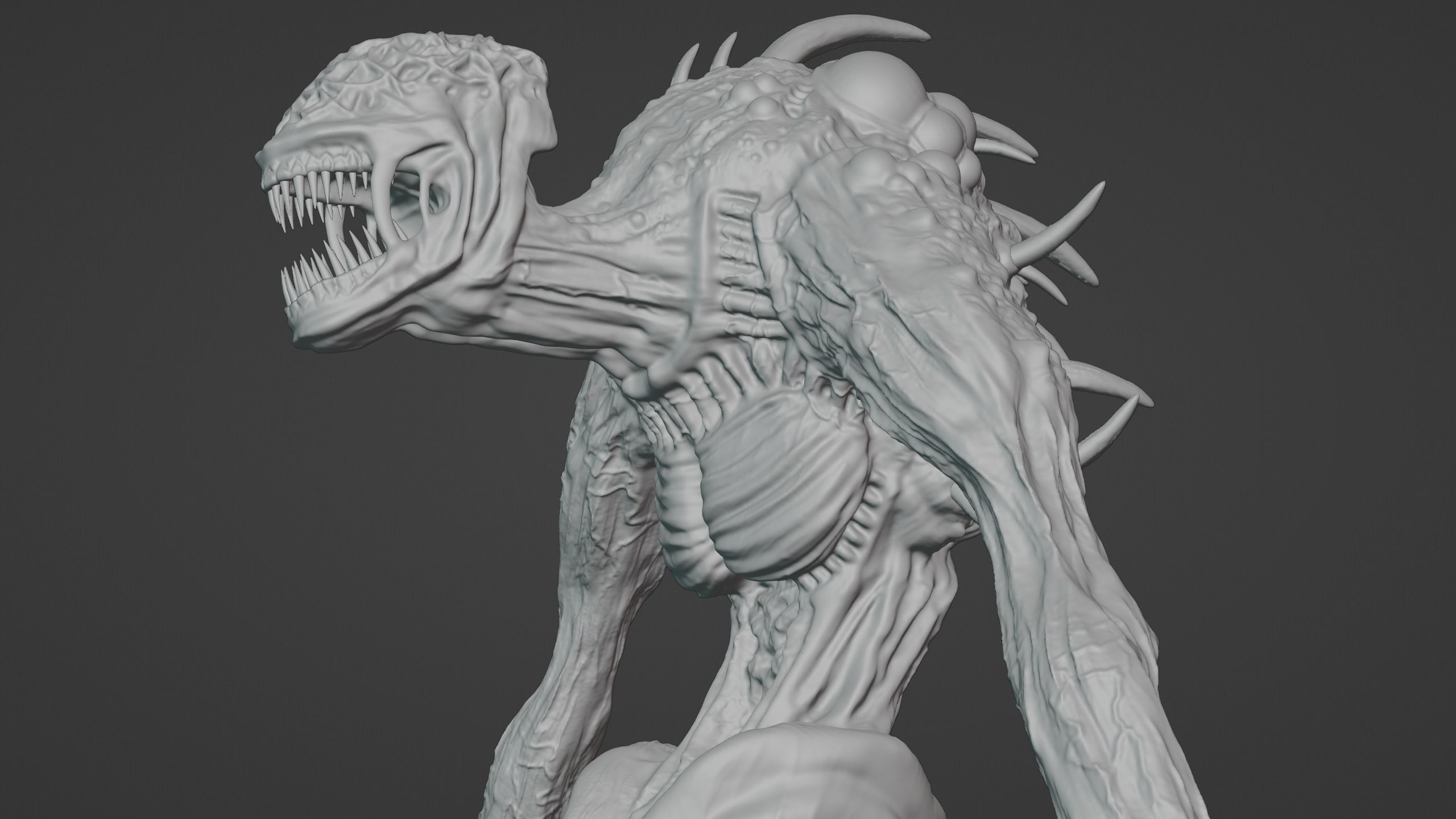 Mutant monster High poly  3D model_2