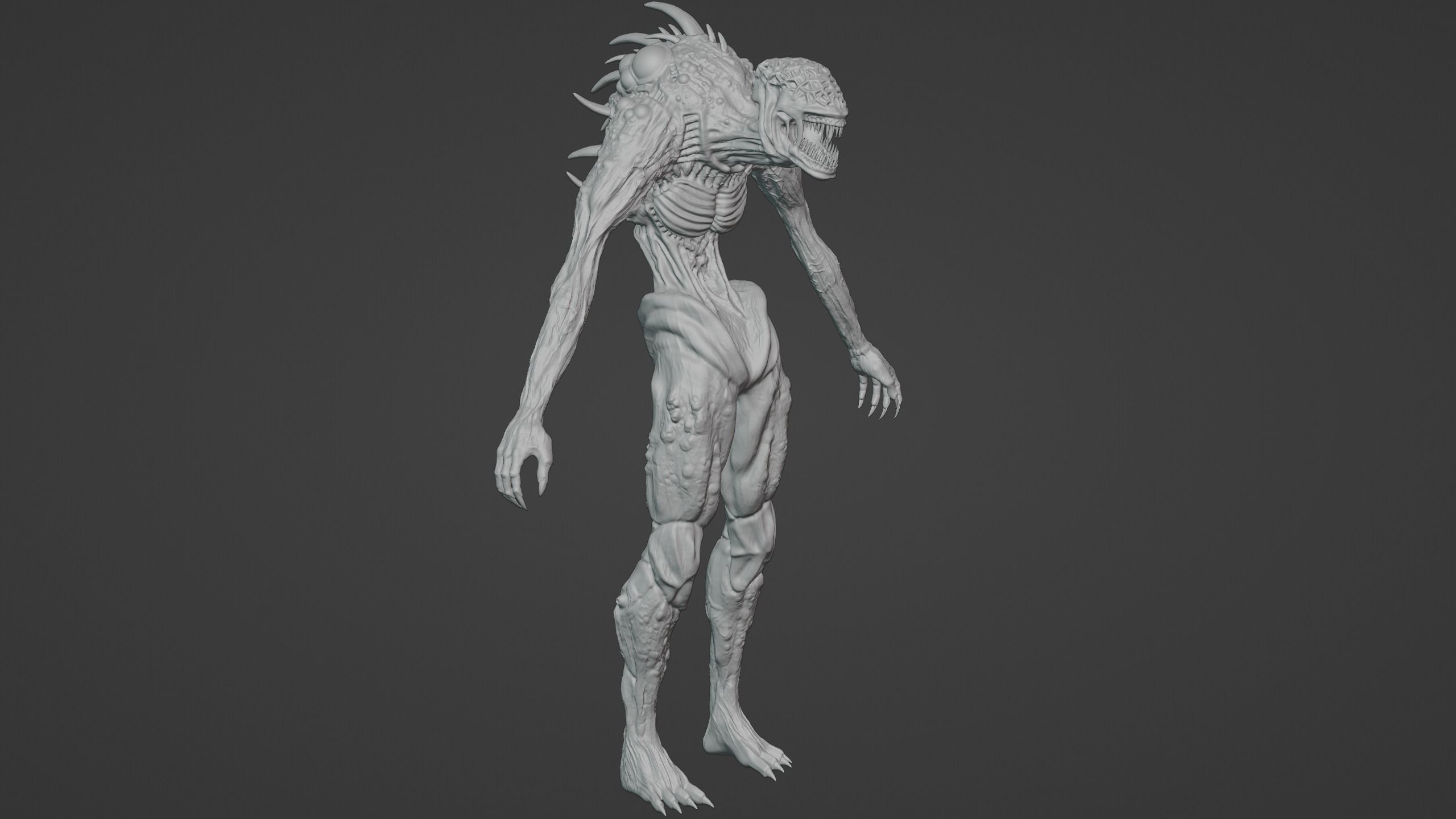 Mutant monster High poly  3D model_3