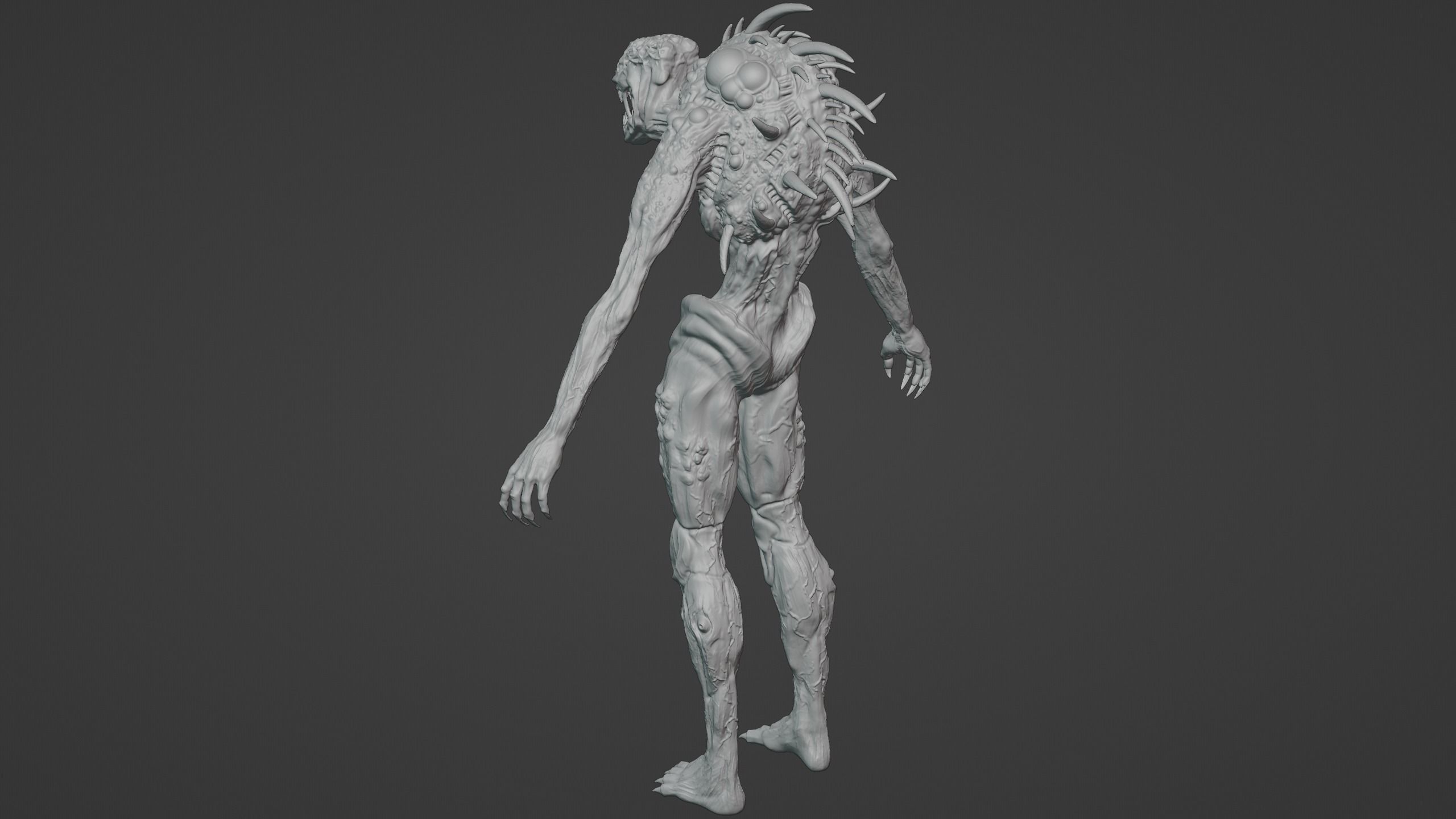 Mutant monster High poly  3D model_4