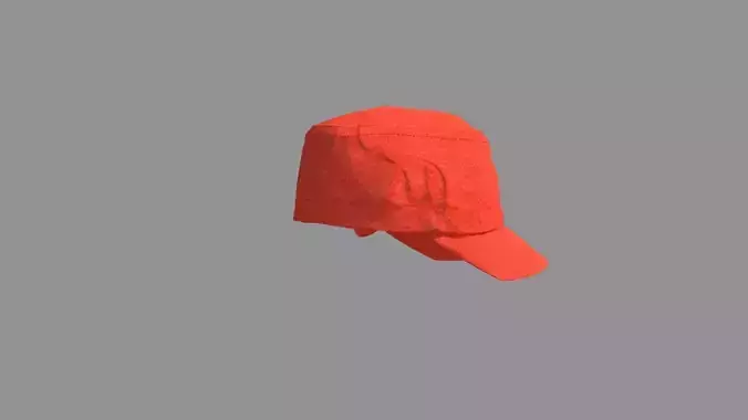 Basic Cap Hat Red Low-poly 