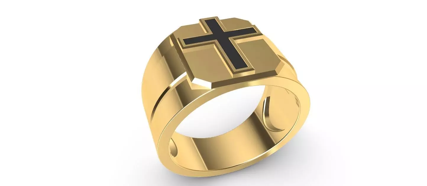 Shield Cross Ring 3D print model