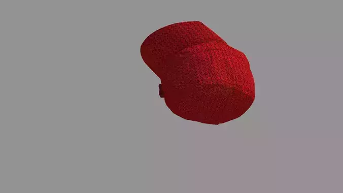 Basic Cap Red Hat Low-poly 
