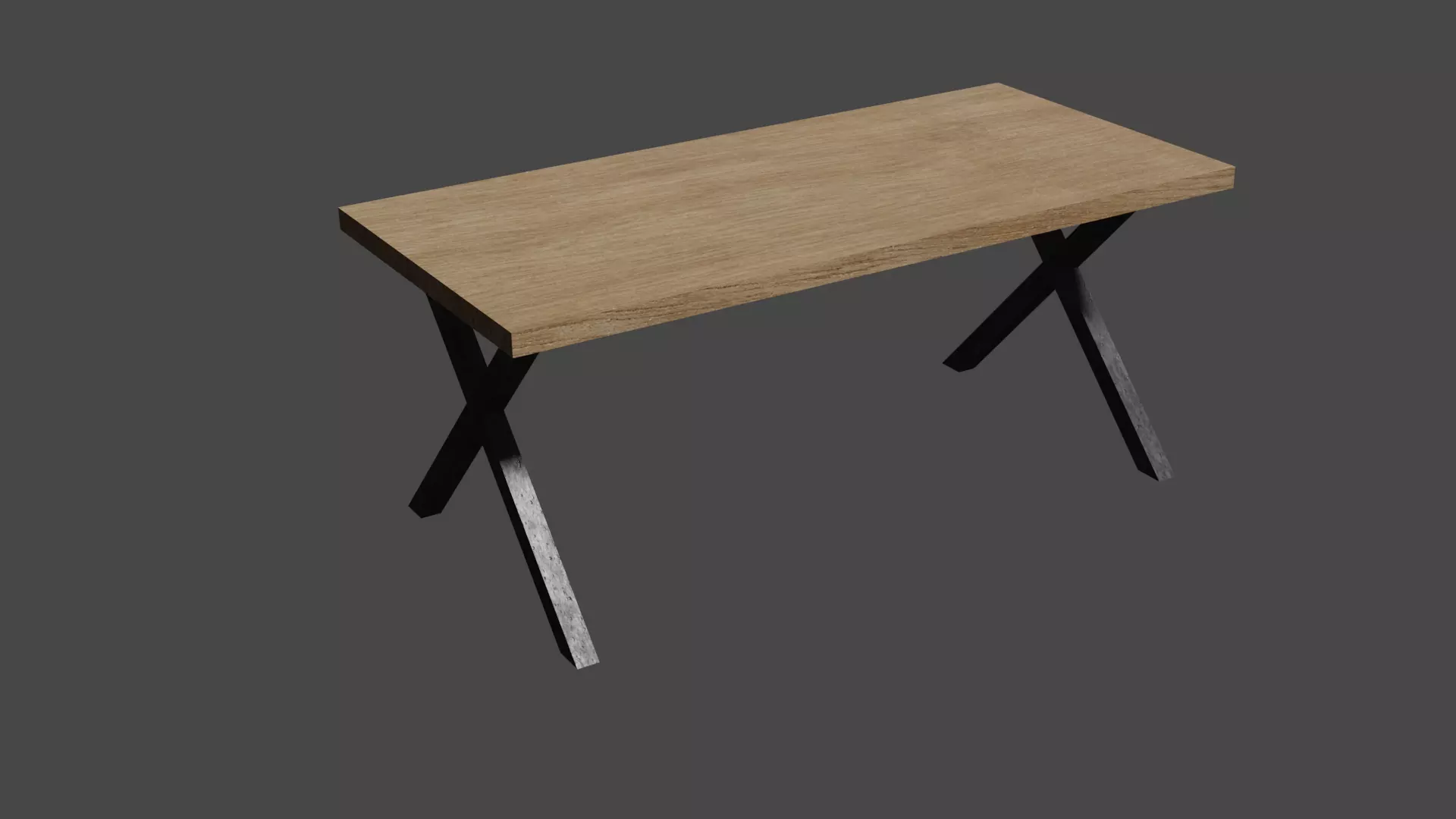 Dinner table low-poly 3d model Low-poly 3D model_0