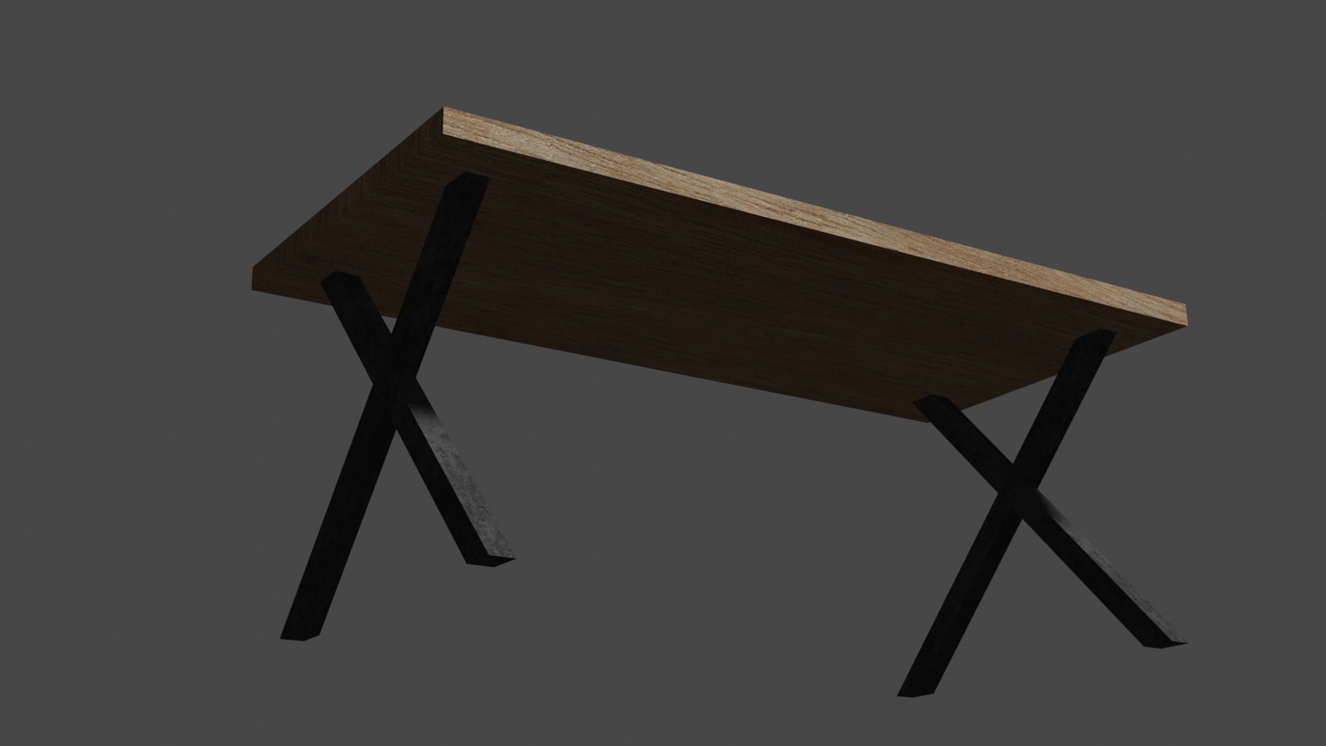 Dinner table low-poly 3d model Low-poly 3D model_3
