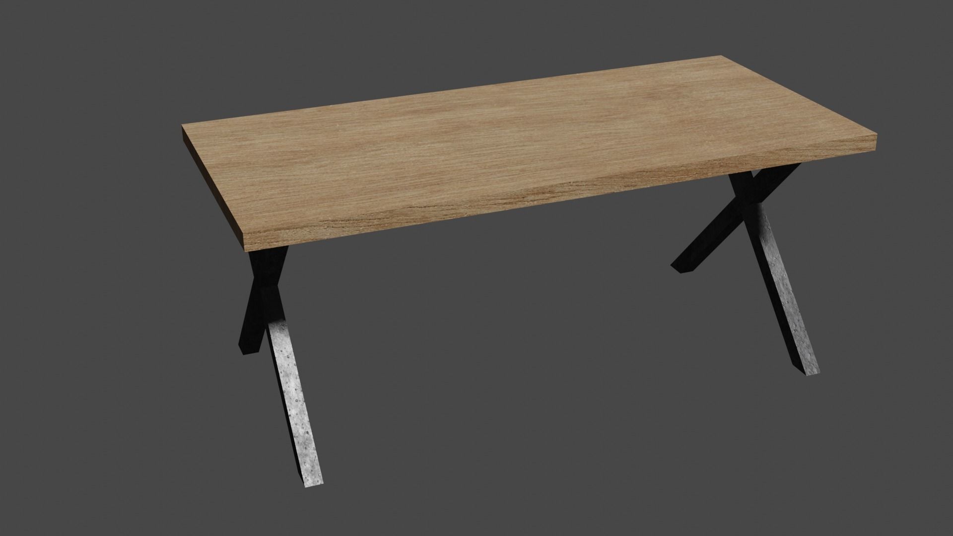 Dinner table low-poly 3d model Low-poly 3D model_4