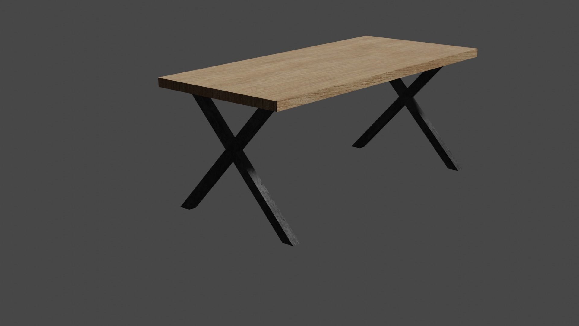 Dinner table low-poly 3d model Low-poly 3D model_2