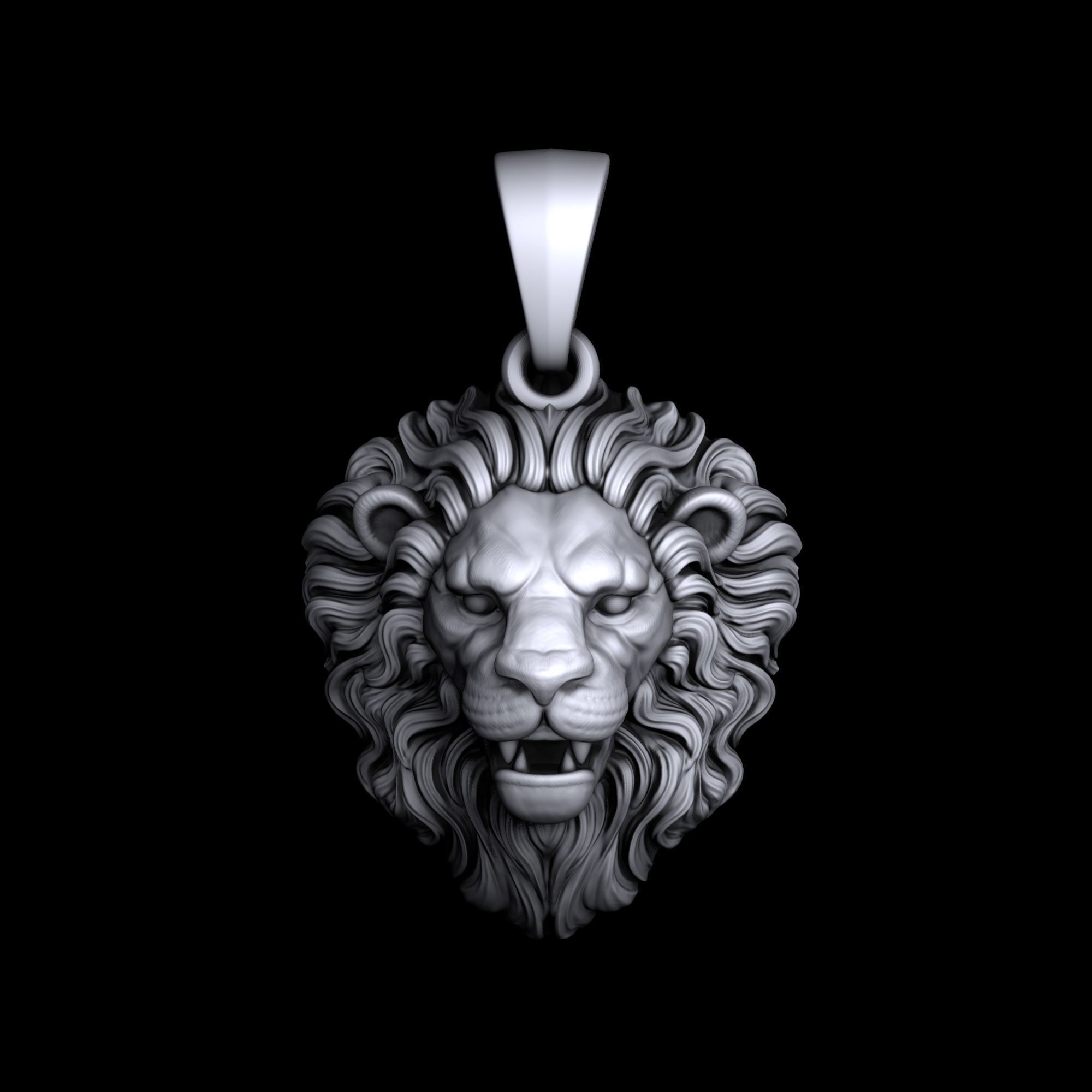 Lion Pendant  3D print model_1
