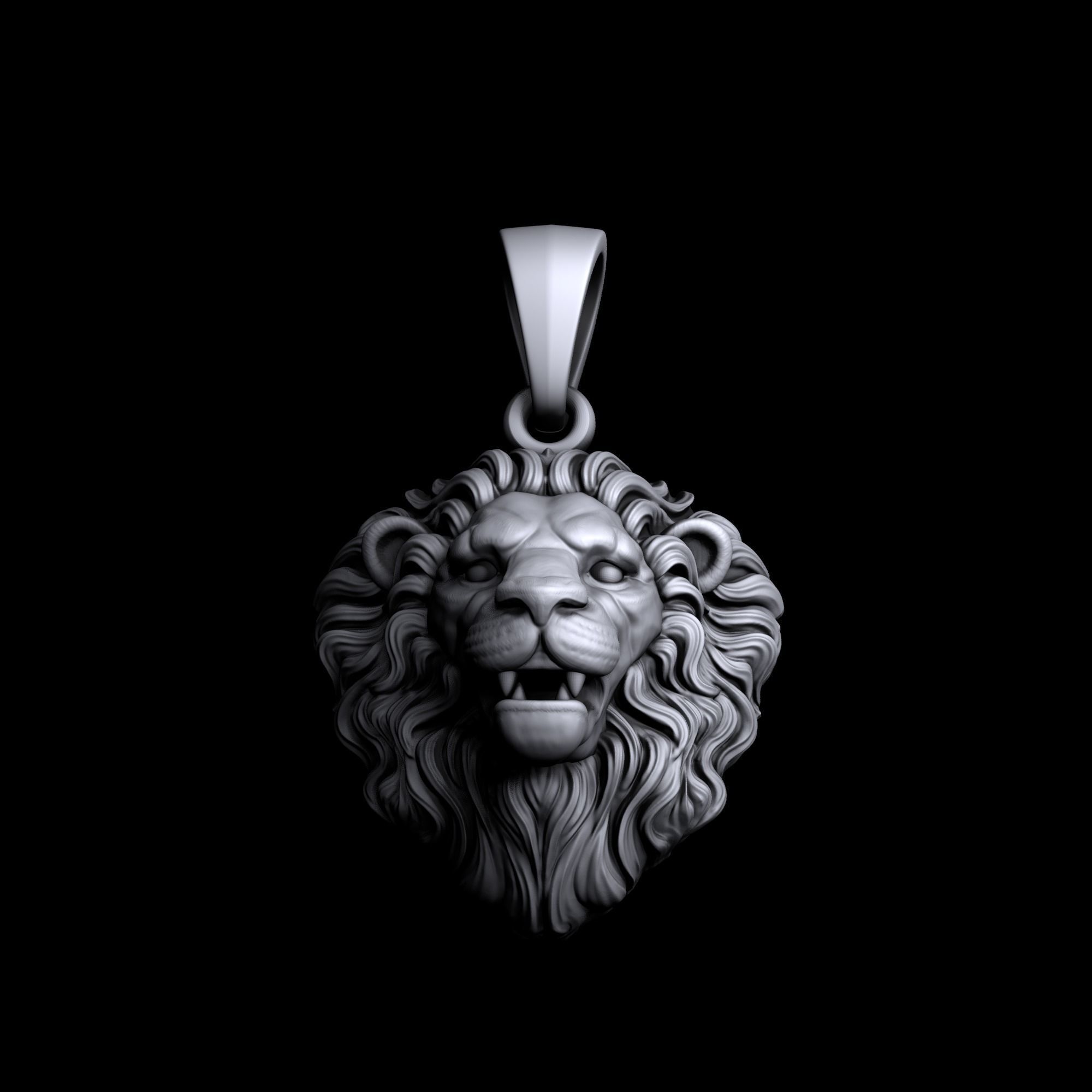 Lion Pendant  3D print model_7