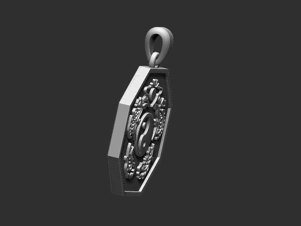 Pakua - Bagua Medal 3D print model_9