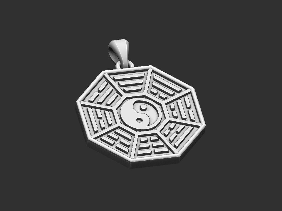 Pakua - Bagua Medal 3D print model_12