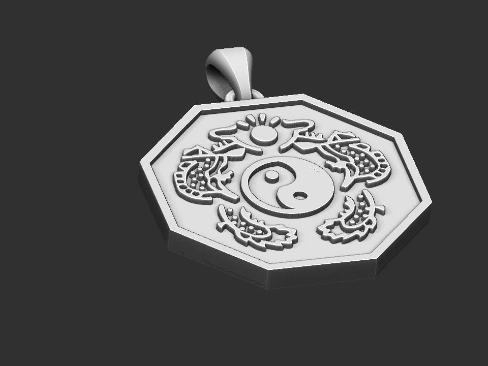 Pakua - Bagua Medal 3D print model_13