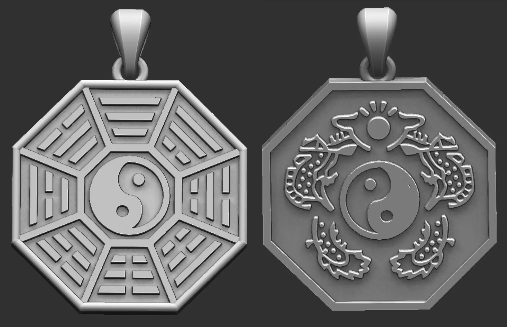Pakua - Bagua Medal 3D print model_0