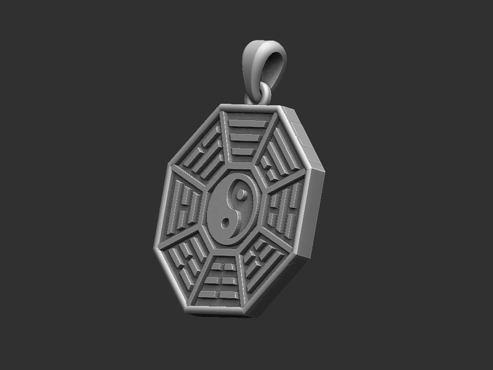 Pakua - Bagua Medal 3D print model_11