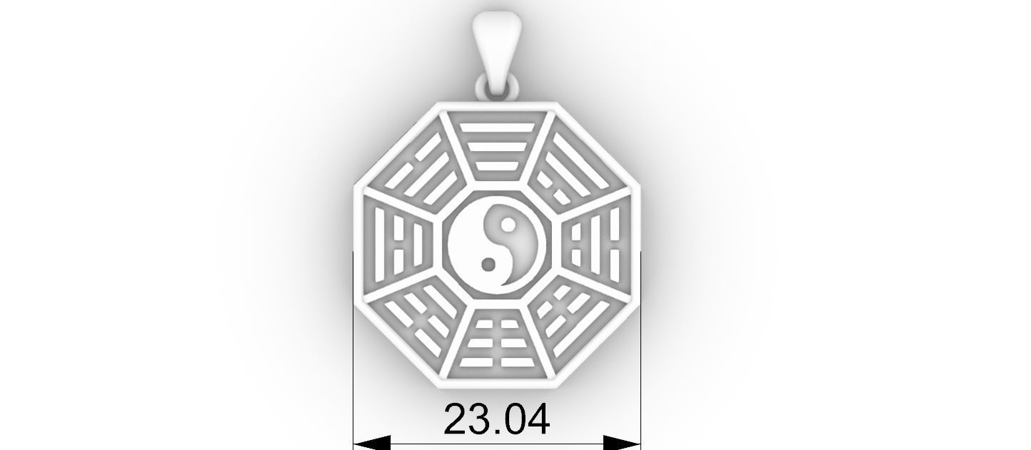 Pakua - Bagua Medal 3D print model_7