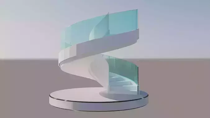 Elegant Spiral Staircase for a Touch of Class 3D model