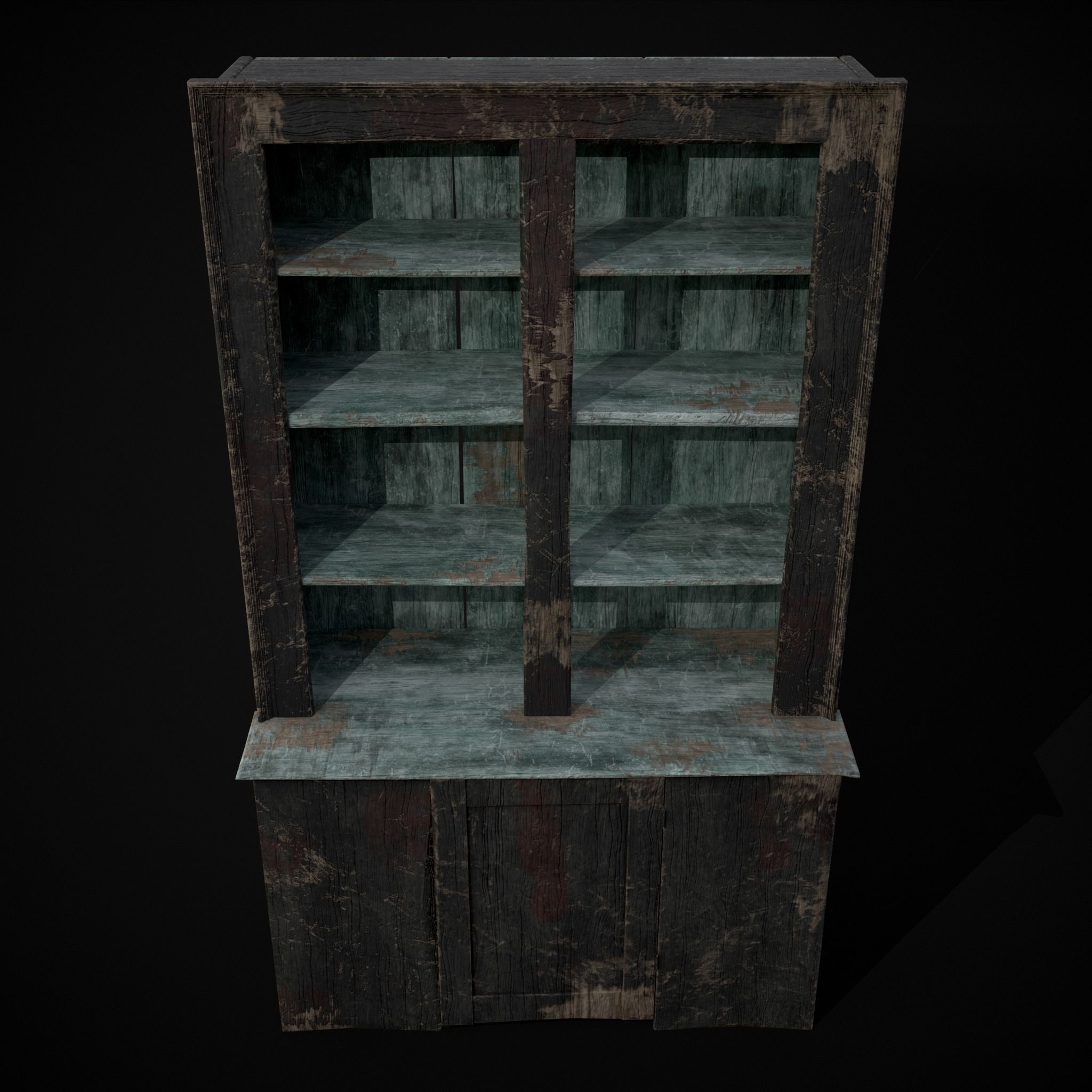 Old Medieval Cabinet Low-poly 3D model_19