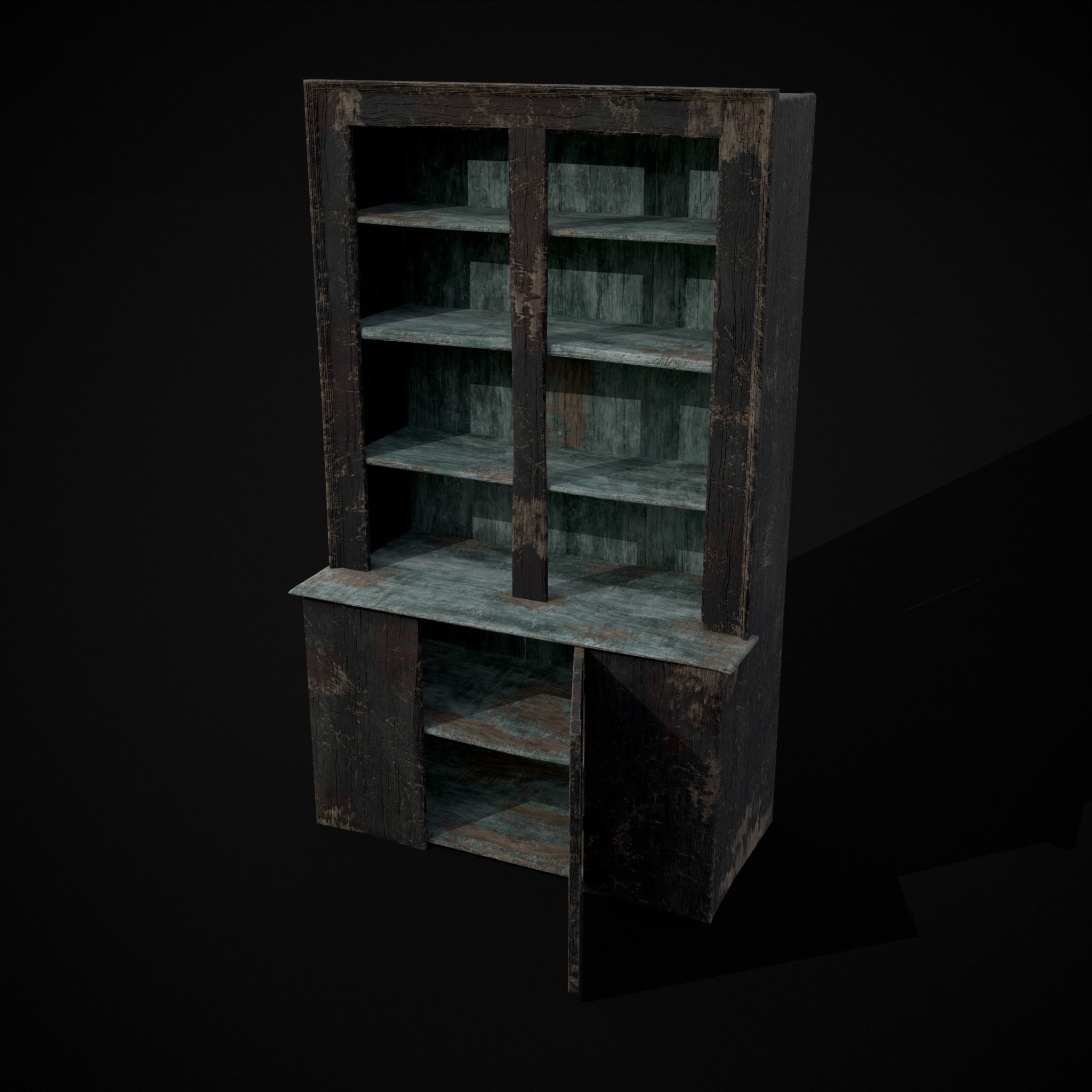 Old Medieval Cabinet Low-poly 3D model_31
