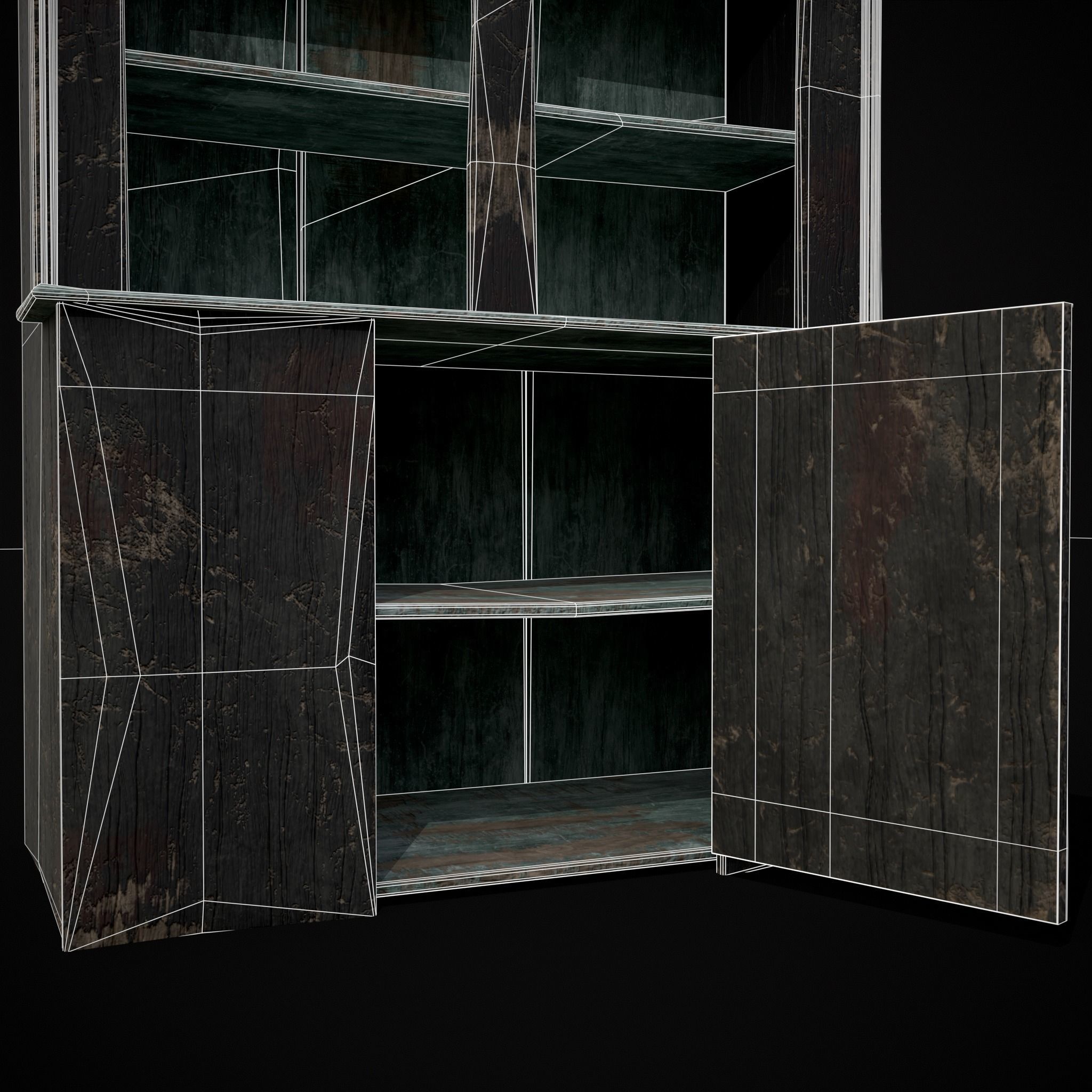 Old Medieval Cabinet Low-poly 3D model_26