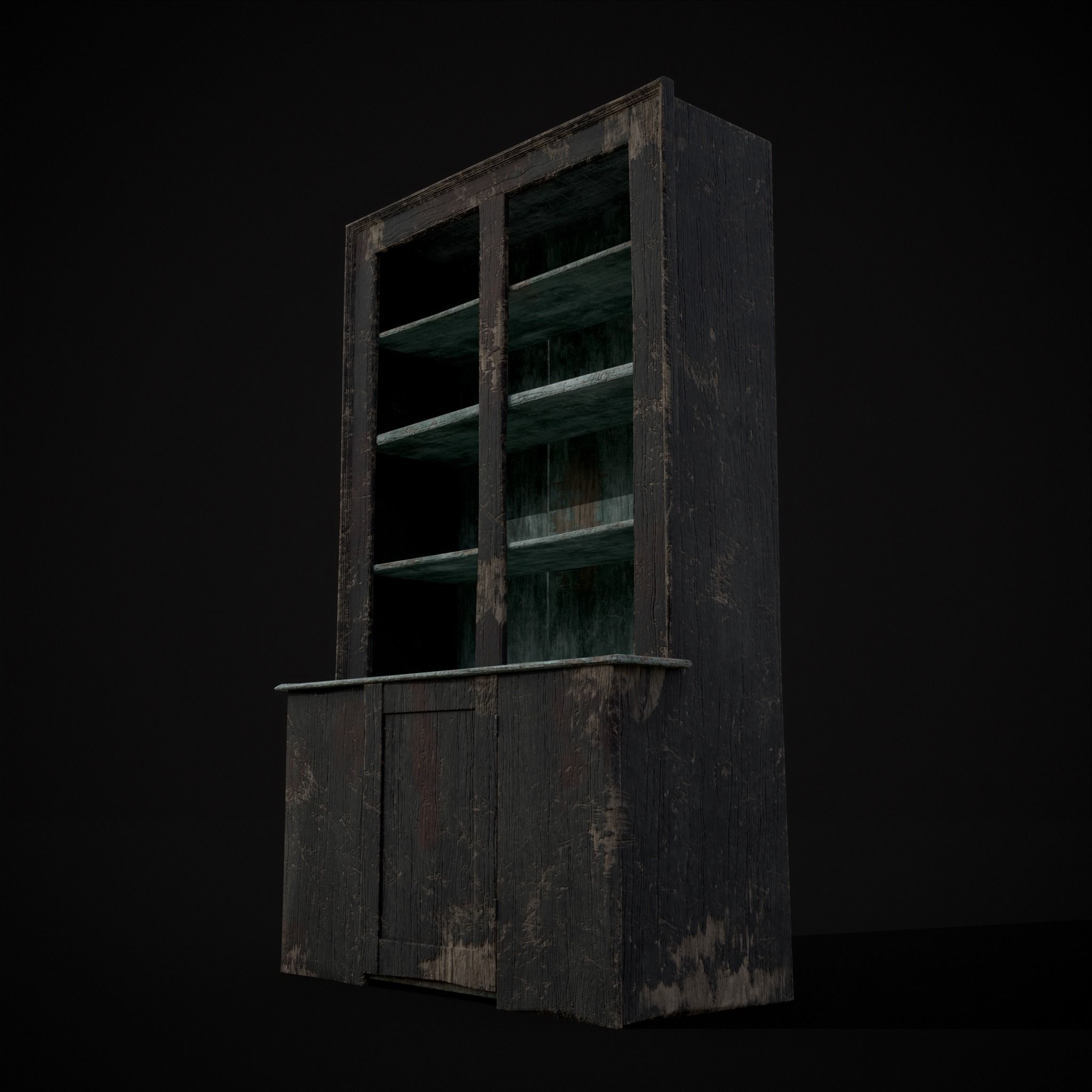 Old Medieval Cabinet Low-poly 3D model_21