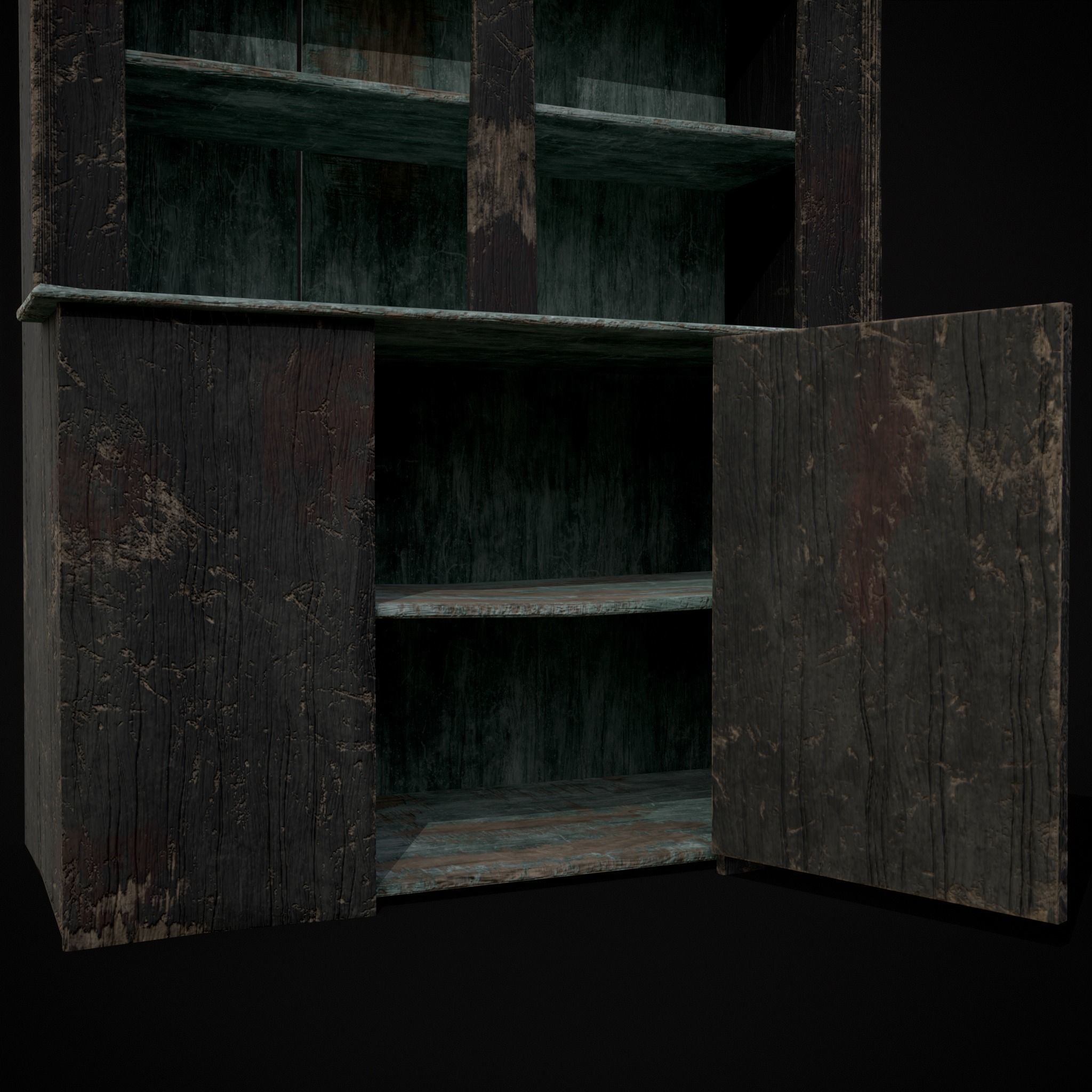 Old Medieval Cabinet Low-poly 3D model_25