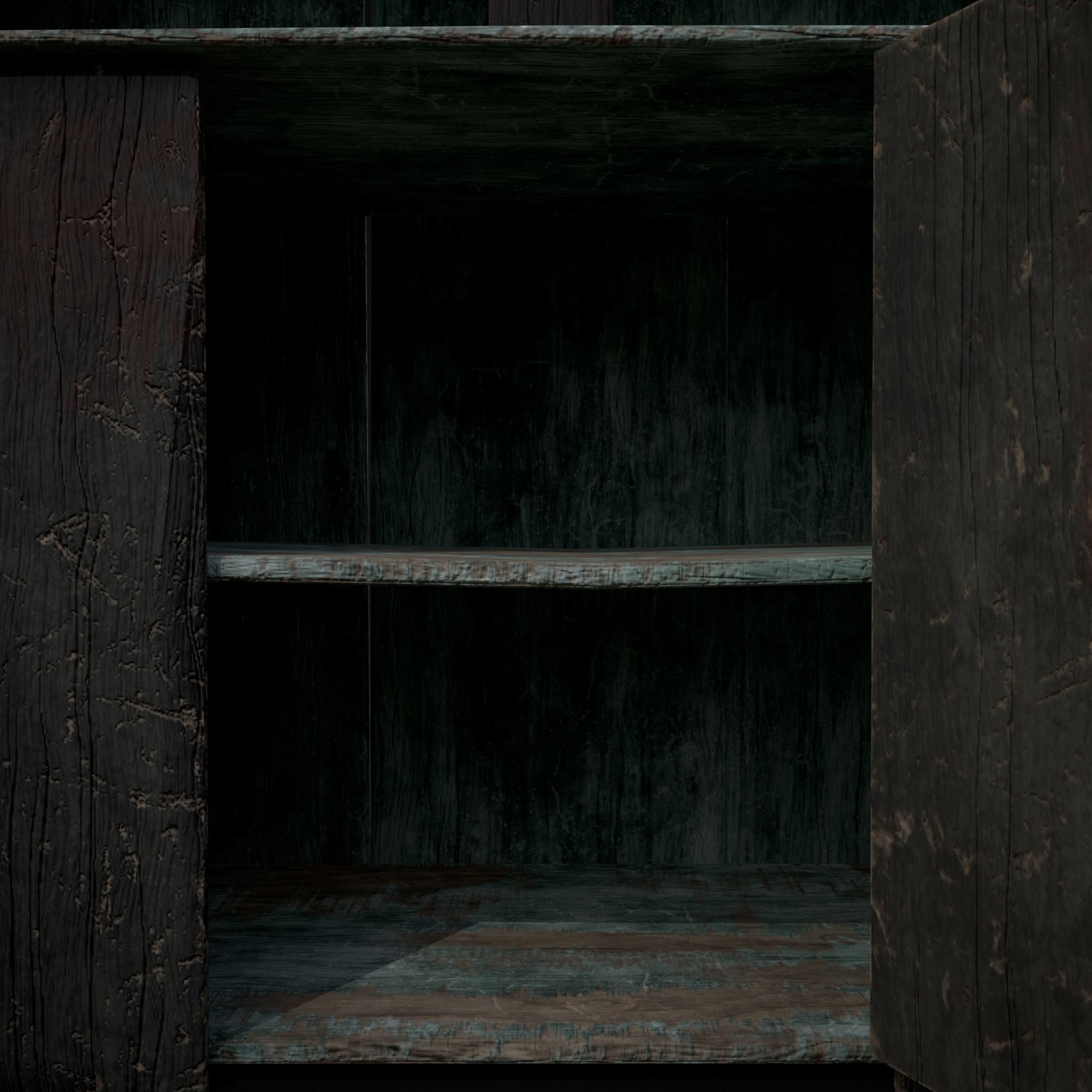 Old Medieval Cabinet Low-poly 3D model_29