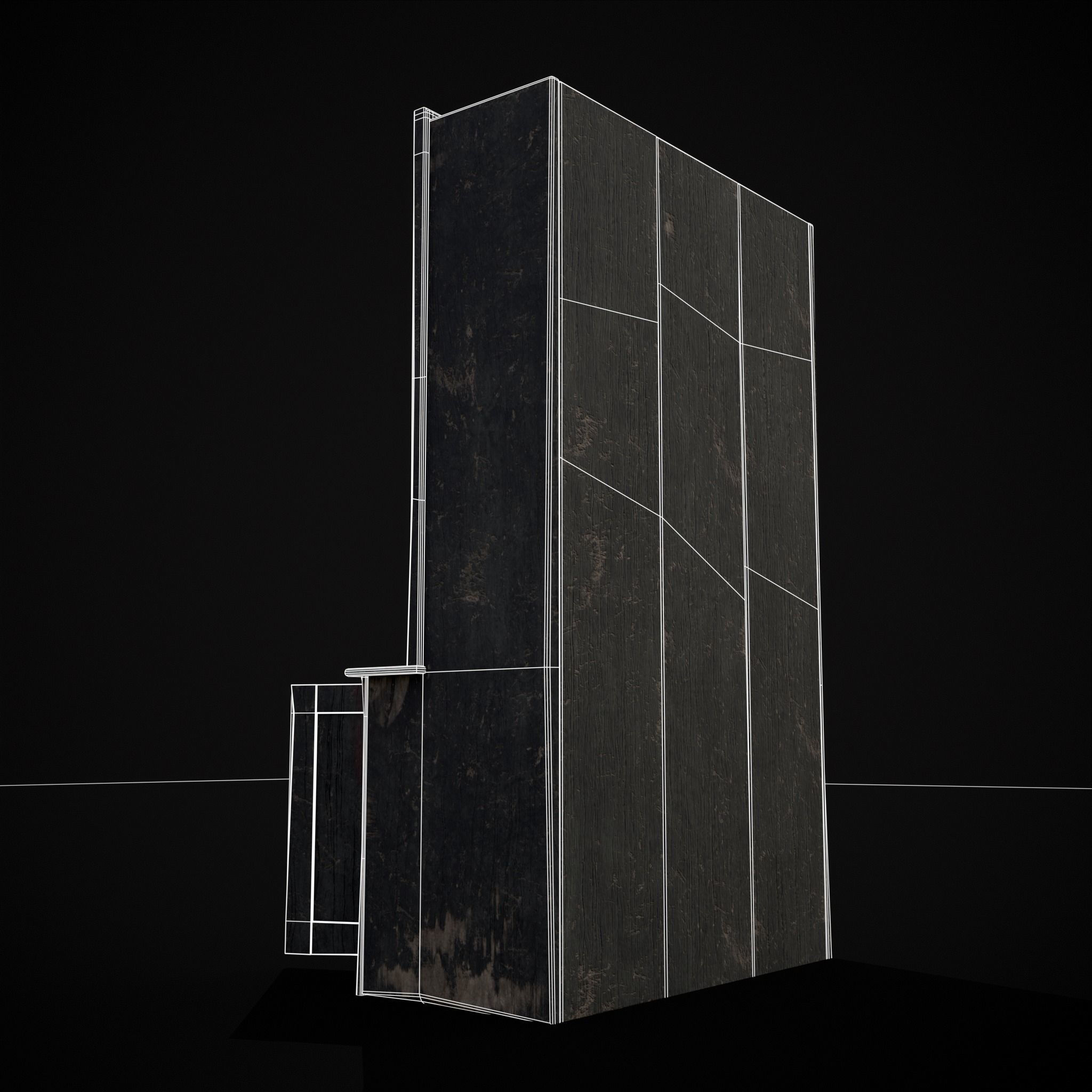 Old Medieval Cabinet Low-poly 3D model_36